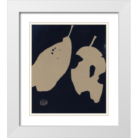 2 Alone White Modern Wood Framed Art Print with Double Matting by Blue