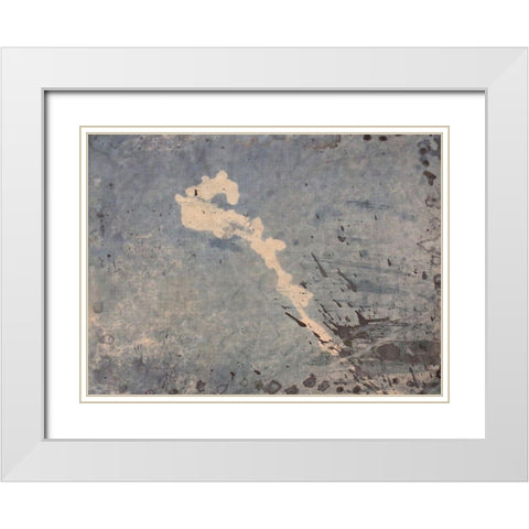 The Key White Modern Wood Framed Art Print with Double Matting by Blue