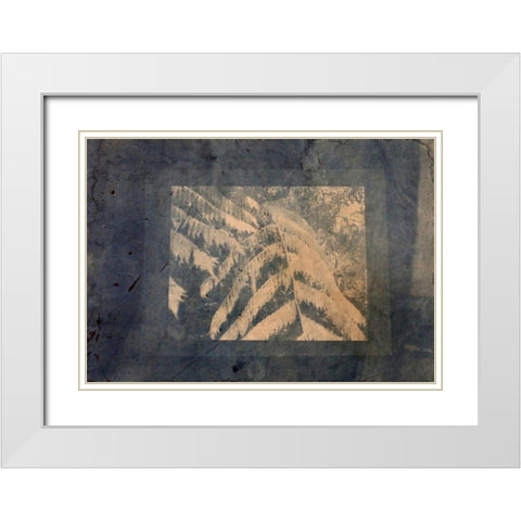 Ferns Framed White Modern Wood Framed Art Print with Double Matting by Blue