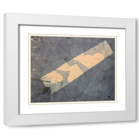 Column White Modern Wood Framed Art Print with Double Matting by Blue