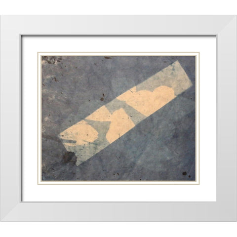 Column White Modern Wood Framed Art Print with Double Matting by Blue