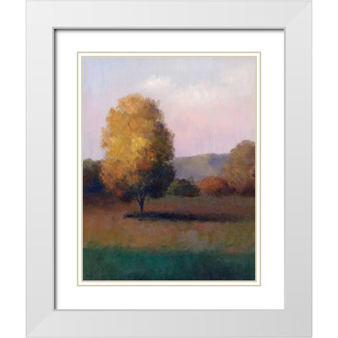 Tree in the Sun I White Modern Wood Framed Art Print with Double Matting by Chin, Art
