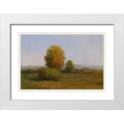 Tree in the Sun II White Modern Wood Framed Art Print with Double Matting by Chin, Art