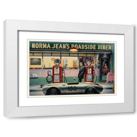 Destiny Highway White Modern Wood Framed Art Print with Double Matting by Consani, Chris