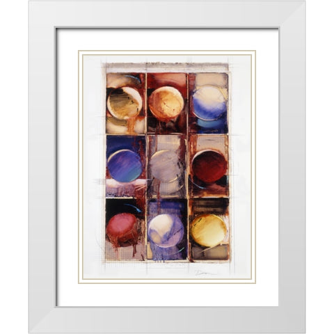 Abstract 9 White Modern Wood Framed Art Print with Double Matting by Dean, Bruce