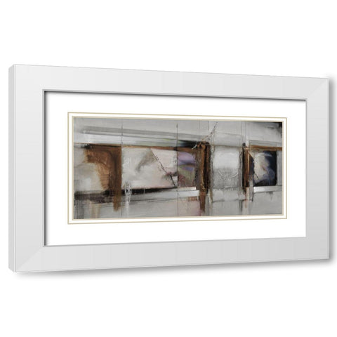 Abstract 14 White Modern Wood Framed Art Print with Double Matting by Dean, Bruce