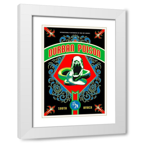 Durban Poison White Modern Wood Framed Art Print with Double Matting by Has