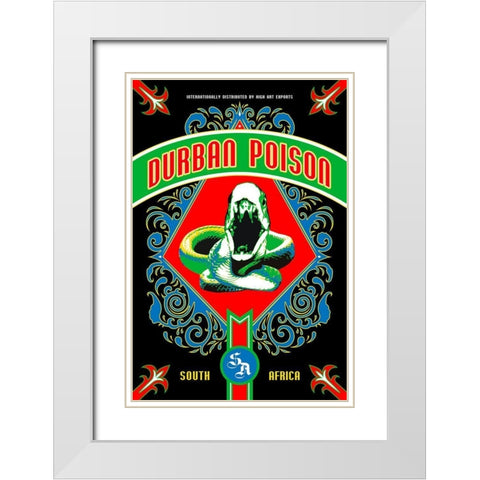 Durban Poison White Modern Wood Framed Art Print with Double Matting by Has