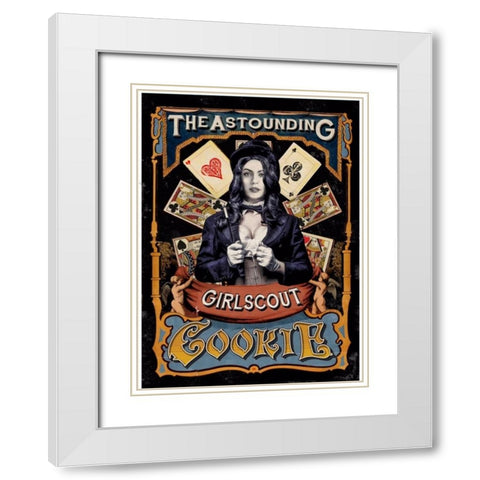 Girl Scout White Modern Wood Framed Art Print with Double Matting by Has