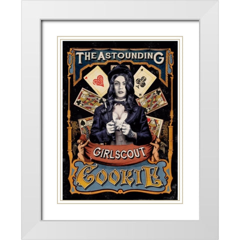 Girl Scout White Modern Wood Framed Art Print with Double Matting by Has