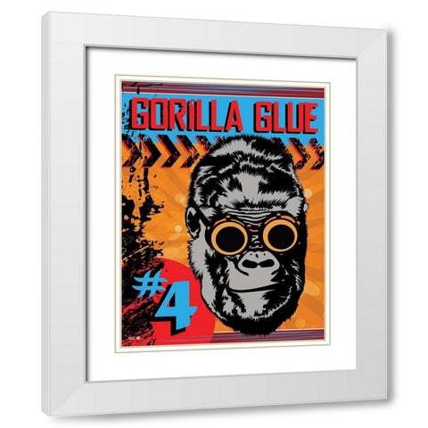 Gorilla Glue White Modern Wood Framed Art Print with Double Matting by Has