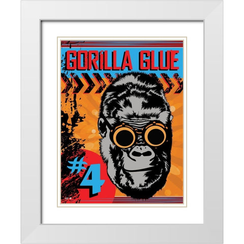Gorilla Glue White Modern Wood Framed Art Print with Double Matting by Has