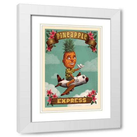 Pine Air Ex White Modern Wood Framed Art Print with Double Matting by Has