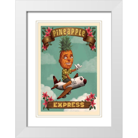 Pine Air Ex White Modern Wood Framed Art Print with Double Matting by Has