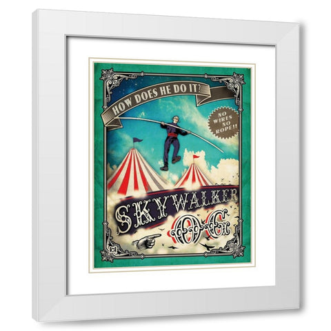 Skywalker White Modern Wood Framed Art Print with Double Matting by Has