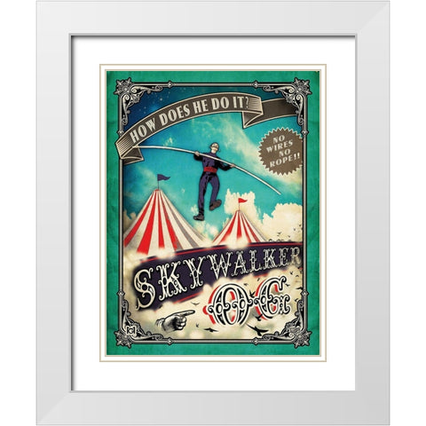 Skywalker White Modern Wood Framed Art Print with Double Matting by Has