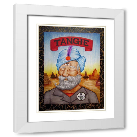 Tangle Be White Modern Wood Framed Art Print with Double Matting by Has