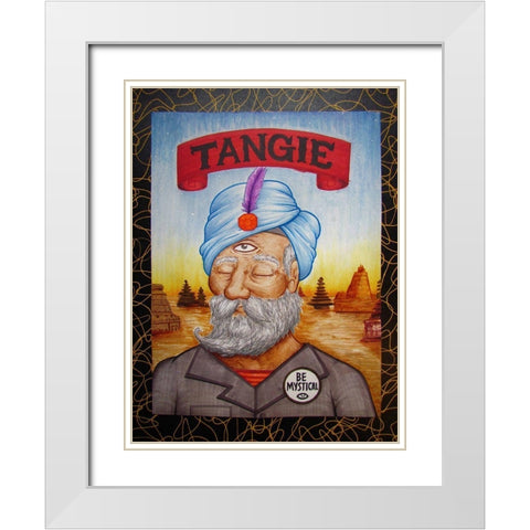 Tangle Be White Modern Wood Framed Art Print with Double Matting by Has