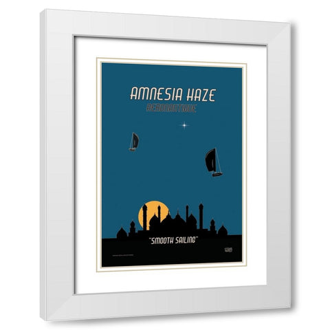 Amnesia Haze White Modern Wood Framed Art Print with Double Matting by Has