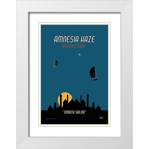 Amnesia Haze White Modern Wood Framed Art Print with Double Matting by Has