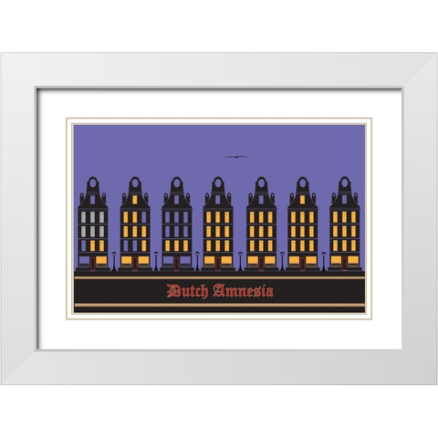 Dutch Amnesia White Modern Wood Framed Art Print with Double Matting by Has