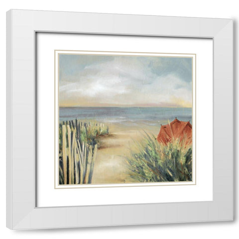 HAZ04 New Haven White Modern Wood Framed Art Print with Double Matting by Franklin, Elizabeth