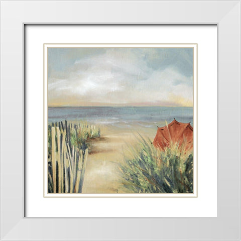 HAZ04 New Haven White Modern Wood Framed Art Print with Double Matting by Franklin, Elizabeth