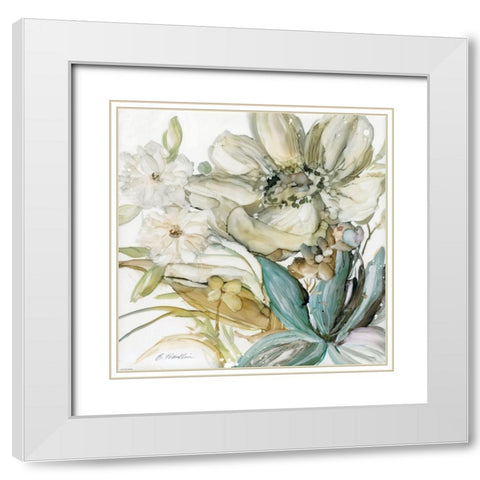 Seaglass Garden 2 White Modern Wood Framed Art Print with Double Matting by Franklin, Elizabeth