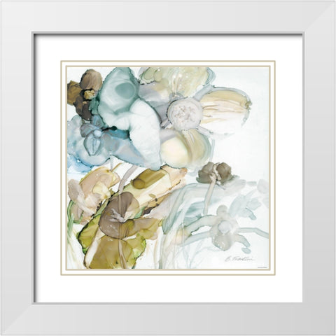 Seaglass Garden 3 White Modern Wood Framed Art Print with Double Matting by Franklin, Elizabeth