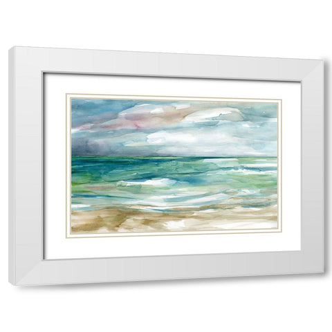 Low Tide 2 White Modern Wood Framed Art Print with Double Matting by Franklin, Elizabeth