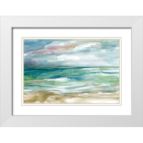 Low Tide 2 White Modern Wood Framed Art Print with Double Matting by Franklin, Elizabeth