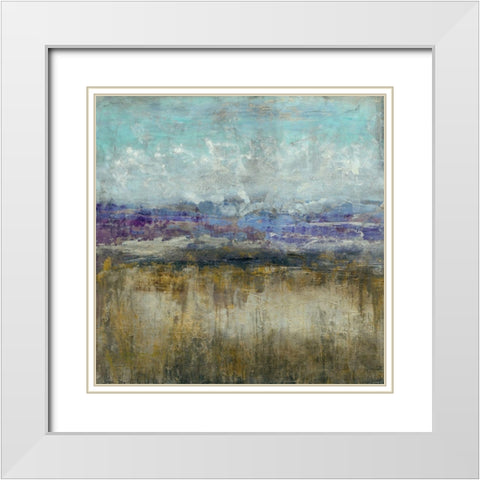 Distant 1 White Modern Wood Framed Art Print with Double Matting by Henry, E.