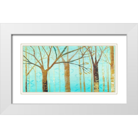 Ambient White Modern Wood Framed Art Print with Double Matting by TBS