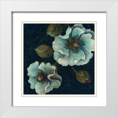 Midnight White Modern Wood Framed Art Print with Double Matting by TBS