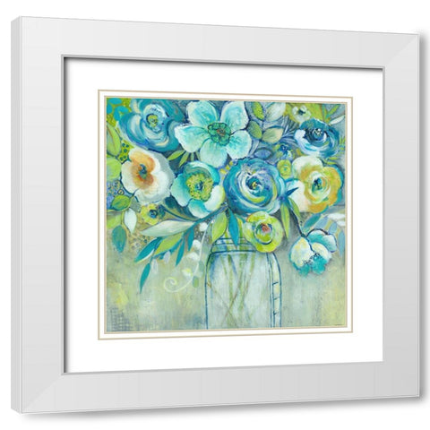 Late Summer Blooms White Modern Wood Framed Art Print with Double Matting by Summers, Elle