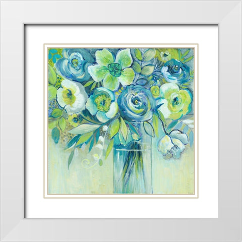 Spring Symphony White Modern Wood Framed Art Print with Double Matting by Summers, Elle