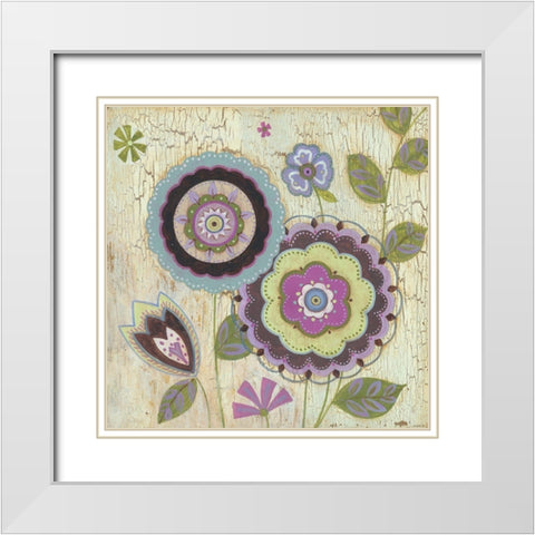 Tribeca 1 White Modern Wood Framed Art Print with Double Matting by TBS