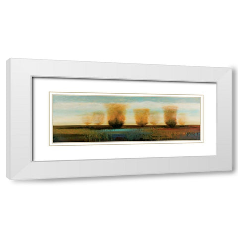 River 1 White Modern Wood Framed Art Print with Double Matting by Sokol-Hohne