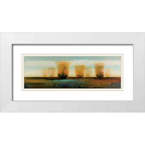 River 1 White Modern Wood Framed Art Print with Double Matting by Sokol-Hohne