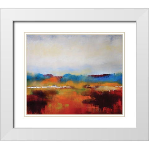 Color Review White Modern Wood Framed Art Print with Double Matting by Sokol-Hohne