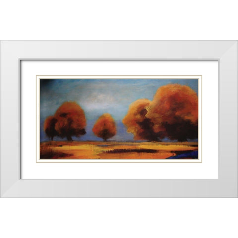 Western Sky White Modern Wood Framed Art Print with Double Matting by Sokol-Hohne