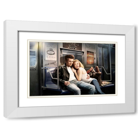 Subway White Modern Wood Framed Art Print with Double Matting by Brando, JJ
