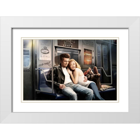 Subway White Modern Wood Framed Art Print with Double Matting by Brando, JJ