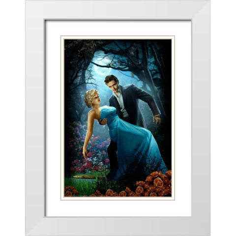 Twilight White Modern Wood Framed Art Print with Double Matting by Brando, JJ