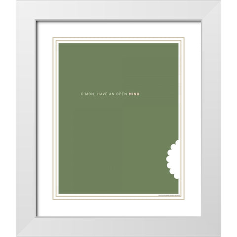 Open Mind White Modern Wood Framed Art Print with Double Matting by Brando, JJ