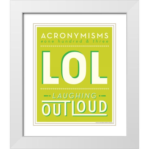 Lol White Modern Wood Framed Art Print with Double Matting by Brando, JJ