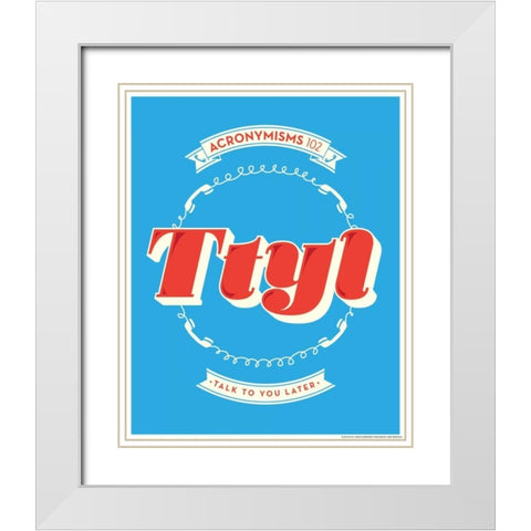 Ttyl White Modern Wood Framed Art Print with Double Matting by Brando, JJ
