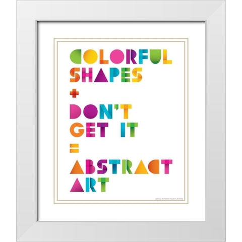 Abstract Art White Modern Wood Framed Art Print with Double Matting by Brando, JJ