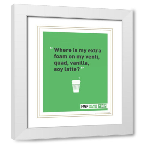 Soy Latte White Modern Wood Framed Art Print with Double Matting by Brando, JJ