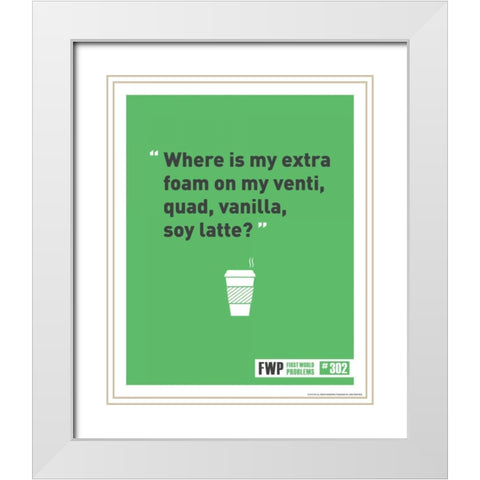 Soy Latte White Modern Wood Framed Art Print with Double Matting by Brando, JJ